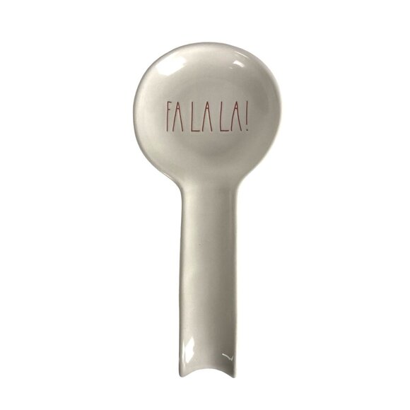 Rae Dunn Magenta Christmas "FA LA LA!" Spoon Rest Large Letters Farmhouse NEW - Picture 1 of 7